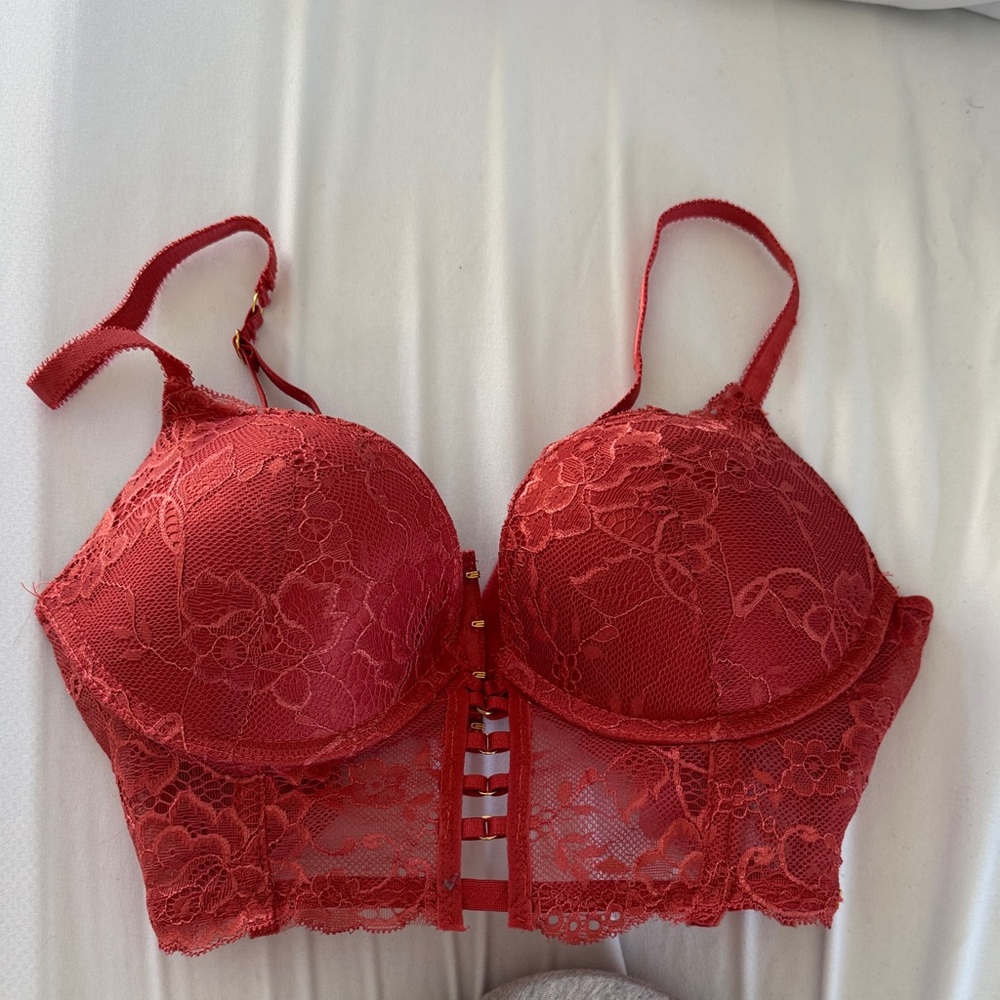 Elegant Red Lace Bralette